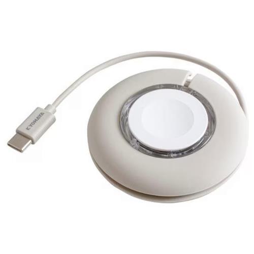 キョウハヤ JKAWC01WH(ｽﾀｰライトホワイト) AppleWatch 収納型磁器充電ケーブル 高速充電対応 約1m