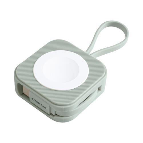 キョウハヤ JKAWC02GN(ｻｷｭﾚﾝﾄｸﾞﾘｰﾝ) AppleWatch キーホルダー型磁器充電ケーブル 高速充電 約12cm