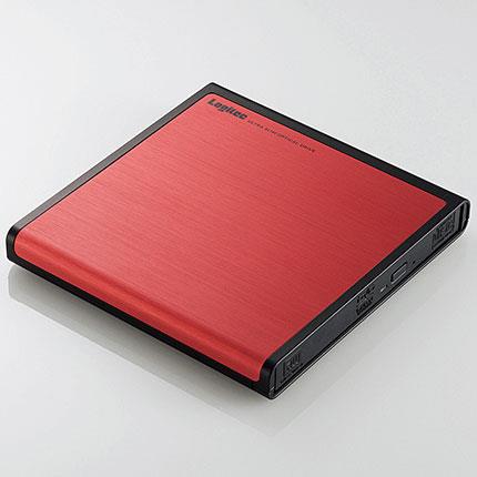 ロジテック(LOGITEC) LDR-PMJ8U2LRD レッド USB2.0接続 ポータブルDVDドライブ