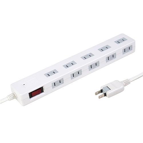 STYLED(スタイルド) STP10W-1 ホワイト ACタップ 10個口 10個口 上挿し5･横挿し5 1m