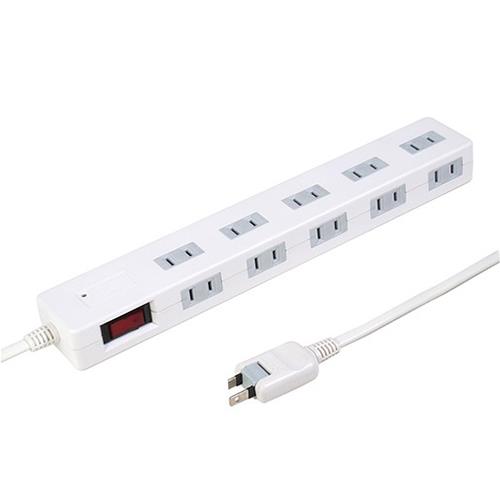 STYLED(スタイルド) STP10W-3 ホワイト ACタップ 10個口 10個口 上挿し5･横挿し5 3m