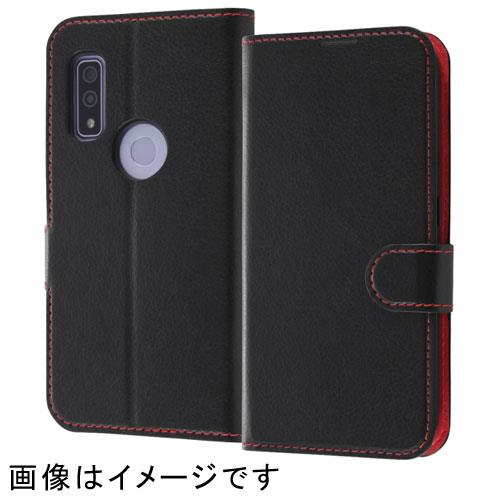 ray-out(レイ・アウト) RT-ARWELC1/BR(ブラック/レッド) arrows We用 耐衝撃 手帳型ケース シンプル ﾏｸﾞﾈｯﾄ