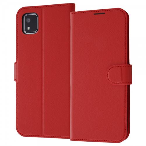 ray-out(レイ・アウト) RT-KS3ELC9/R レッド かんたんｽﾏﾎ3 耐衝撃 手帳型ﾚｻﾞｰｹｰｽ ｼﾝﾌﾟﾙ ﾏｸﾞﾈｯﾄ ﾙｰﾍﾟ付