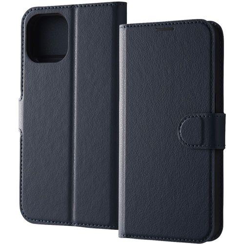 ray-out(レイ・アウト) iPhone 15 レザー シンプル マグネット/ダークネイビー