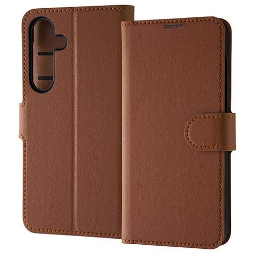 ray-out(レイ・アウト) RT-GS24ELC1/DK(ブラウン) Galaxy S24用 Like standard 手帳型レザーケース シンプル