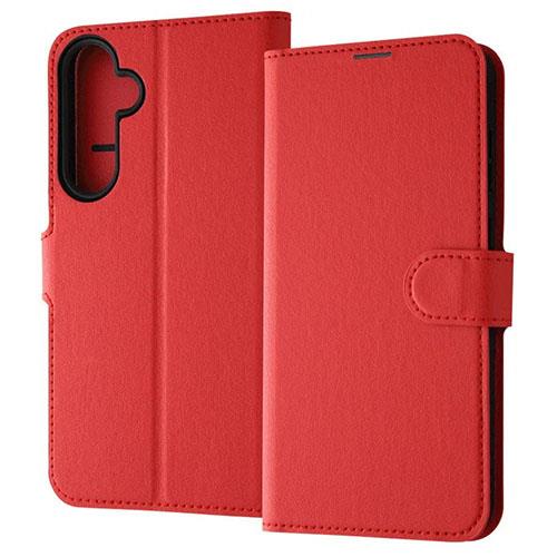 ray-out(レイ・アウト) RT-GA55ELC1/R レッド Galaxy A55 5G用 耐衝撃 手帳型ﾚｻﾞｰｹｰｽ ｼﾝﾌﾟﾙ ﾏｸﾞﾈｯﾄ