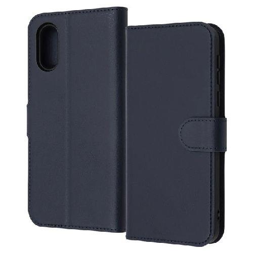 ray-out(レイ・アウト) RT-S859ELC1/DN(ダークネイビー) シンプルスマホ7 / 6用 耐衝撃 手帳型レザーケース Like standard シンプル マグネット