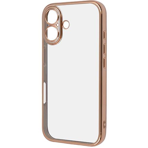 ray-out(レイ・アウト) RTP46PFC2/PGM iPhone16用 ｶﾒﾗ保護 衝撃吸収 ﾊﾞﾝﾊﾟｰ ﾒﾀﾘｯｸ TPUｿﾌﾄｹｰｽ ﾋﾟﾝｸｺﾞｰﾙﾄﾞ