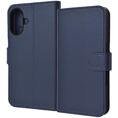 ray-out(レイ・アウト) RTP46ELC1/DN iPhone16用 耐衝撃 ﾏｸﾞﾈｯﾄﾍﾞﾙﾄ ｼﾝﾌﾟﾙ 手帳型ﾚｻﾞｰｹｰｽ ダークネイビー