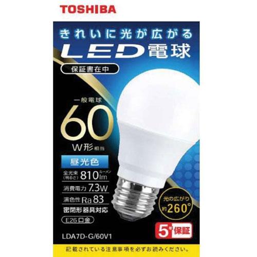 東芝(TOSHIBA) LDA7D-G/60V1 LED電球 昼光色 E26口金 30W形相当 810lm