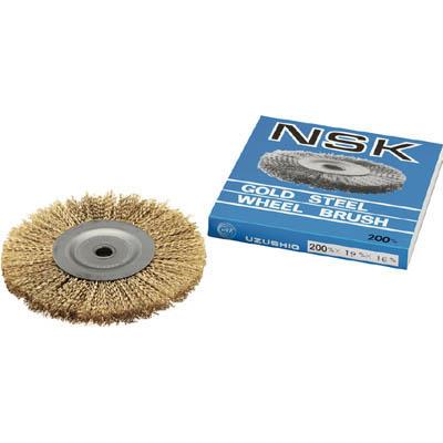 鳴門屋 W-9E 鋼線ゴールドホイールブラシ