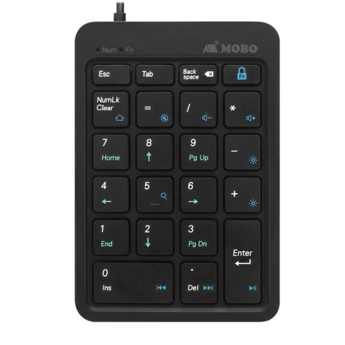 アーキサイト AM-NPW22-BK(ブラック) MOBO TenkeyPad 2 Wired 有線