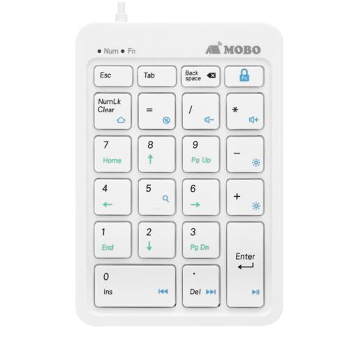 アーキサイト AM-NPW22-WH ホワイト MOBO TenkeyPad 2 Wired 有線