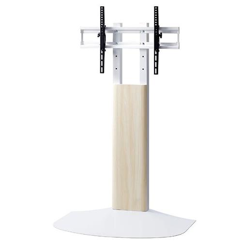 朝日木材加工 WS-B840-NA ナチュラル木目&ホワイト 壁寄せテレビスタンド