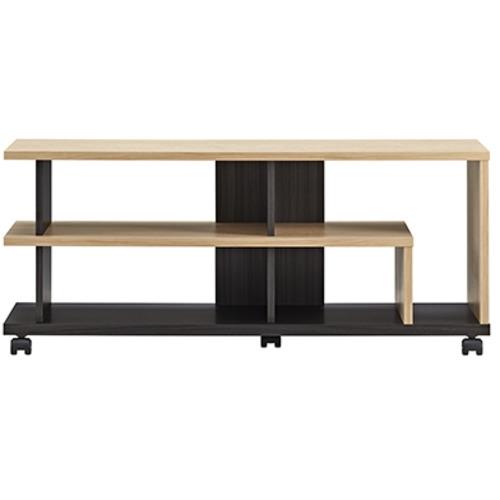 朝日木材加工 AS-FEL980 ﾅﾁｭﾗﾙ木目×ｱｯｼｭｸﾞﾚｰ木目 ナチュラル キャスター付テレビ台 幅98cm