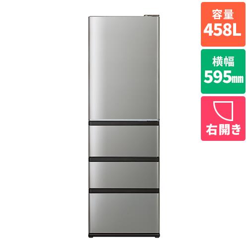 【標準設置料金込】アクア(AQUA) AQR-V46R-S チタンシルバー DELIE+ 4ドア冷蔵庫 右開き 458L 幅595mm
