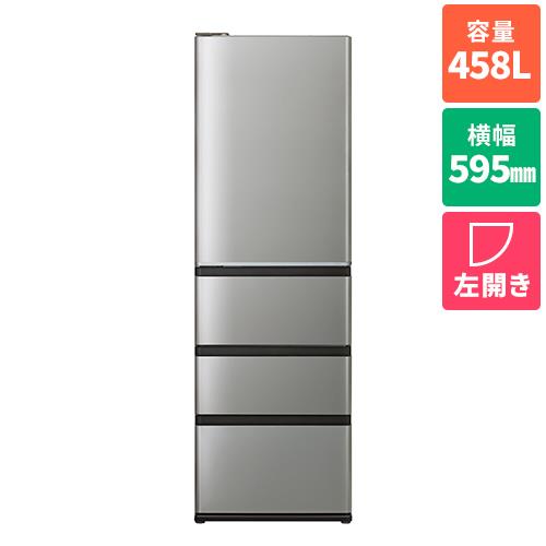 【標準設置料金込】アクア(AQUA) AQR-V46RL-S チタンシルバー DELIE+ 4ドア冷蔵庫 左開き 458L 幅595mm