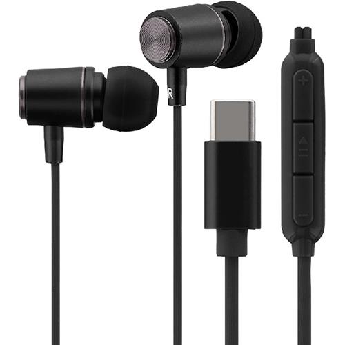 MSソリューションズ LN-TCEP02BK ブラック ルプラス Leplus 極の音域 STABLE USB Type-C有線イヤホン DAC内蔵 ボリューム・マイク付