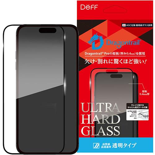 ディーフサウンド(DeffSound) DGIP24LG4DF ULTRA HARD GLASS for iPhone16Plus用 クリア