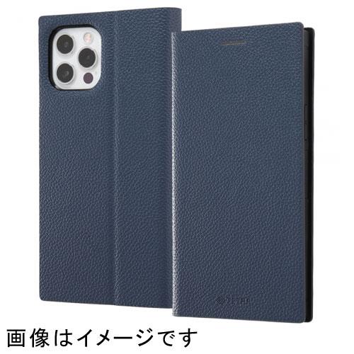 ray-out(レイ・アウト) RT-P27TBC1/DN(ダークネイビー) iPhone 12/12 Pro用 耐衝撃 手帳型ﾚｻﾞｰｹｰｽ TETRA
