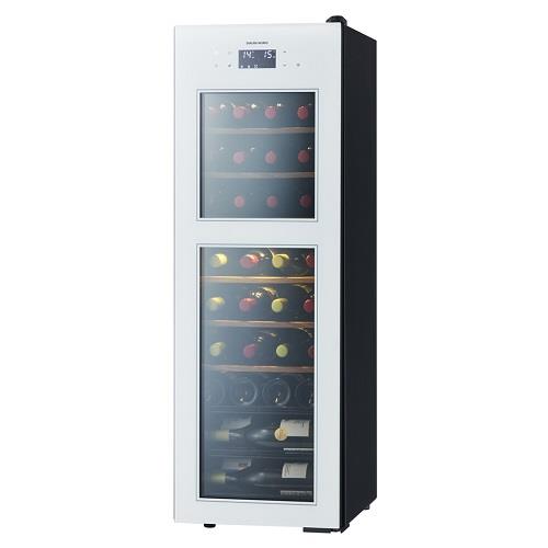 【標準設置料金込】さくら製作所 SA38-W ﾎﾜｲﾄガラス 二温度管理式ワインセラー38本収納