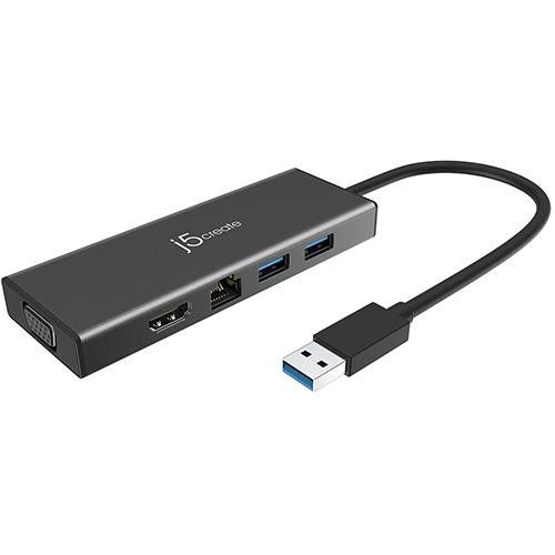 ジェイファイブ クリエイト JUD323B ブラック USB 3.0 デュアルモニタ 5in1ミニドック