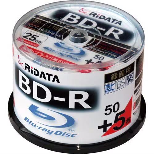 ライテック BDR130PW4X50+5SPC 一回録画用BD-R ワイドプリントレーベルディスク 1～4倍速 25GB 50+5枚スピンドルケース
