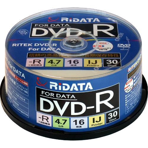 ライテック D-R16X47G.PW30SP B データ用 DVD-R 4.7GB 一回記録 プリンタブル 16倍速 30枚