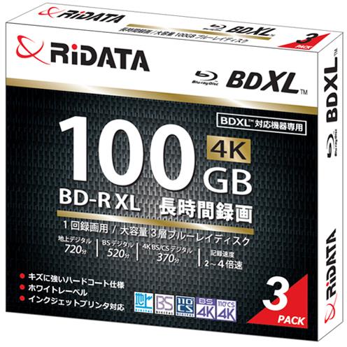 ライテック RIDATA BD-R520PW4X.3P SC A BD-R XL 4倍速 3枚組 1回録画用