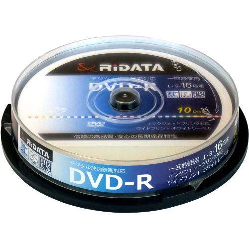 ライテック DRCP16X.PW10RD D 録画 DVD-R 4.7GB 一回(追記) 録画 プリンタブル 16倍速 10枚