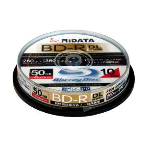 ライテック BD-R260PW 6X.10SP A 録画･録音用 BD-R DL 50GB 一回(追記)録画 ﾌﾟﾘﾝﾀﾌﾞﾙ 6倍速 10枚