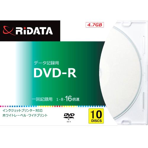 ライテック D-R16X47G.PW10P SC B データ用 DVD-R 4.7GB 一回(追記) 記録 ﾌﾟﾘﾝﾀﾌﾞﾙ 16倍速 10枚