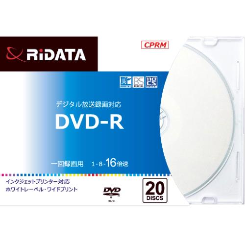 ライテック D-RCP16x.PW20RD SC D 録画 DVD-R 4.7GB 一回(追記) 録画 プリンタブル 16倍速 20枚