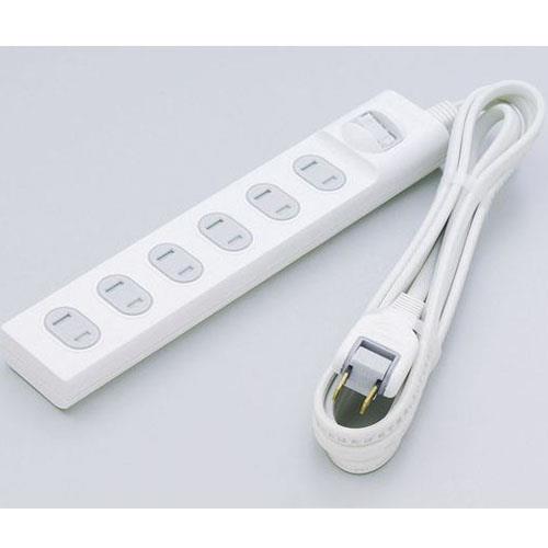 エルパ(ELPA) 扉付タップ 集中スイッチ付 6個口 2m WBS-T6020B-W(ホワイト)