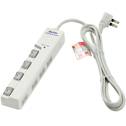 エルパ(ELPA) LEDランプスイッチ付タップ 4個口(横挿し) 2m WLS-LY4200RS