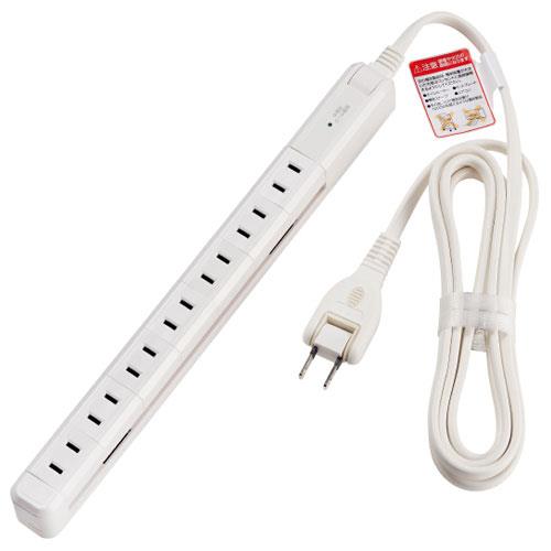 エルパ(ELPA) WBS-SL702SB-W ホワイト スリム回転タップ 7個口 上挿し 2m