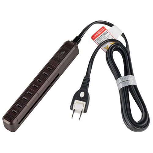 エルパ(ELPA) WBS-SL402SB-WD(木目) 耐雷スリム回転タップ 4個口(上挿し) 2m