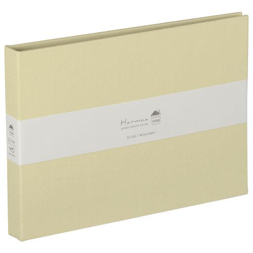 ナカバヤシ A-HR2LP-301-Y(イエロー) ハルマー ポケットアルバム 2L判1段ヨコ40枚 アルバム