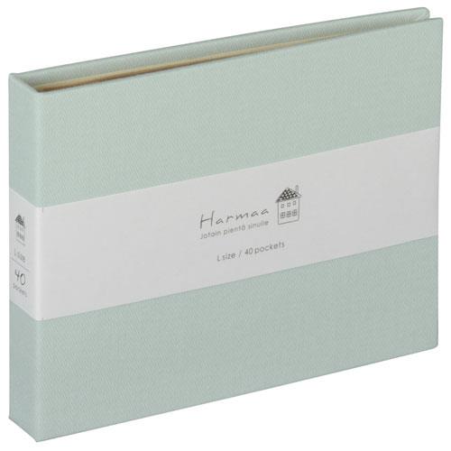 ナカバヤシ A-HRLP-101-B(ミントブルー) ハルマー ポケットアルバム L判1段ヨコ40枚 アルバム