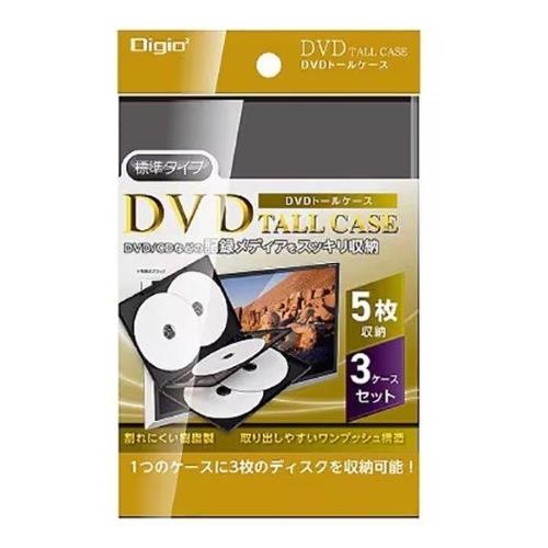 ナカバヤシ DVD-T015-3-W(ホワイト) DVDトールケース1ケース5枚収納 3パック