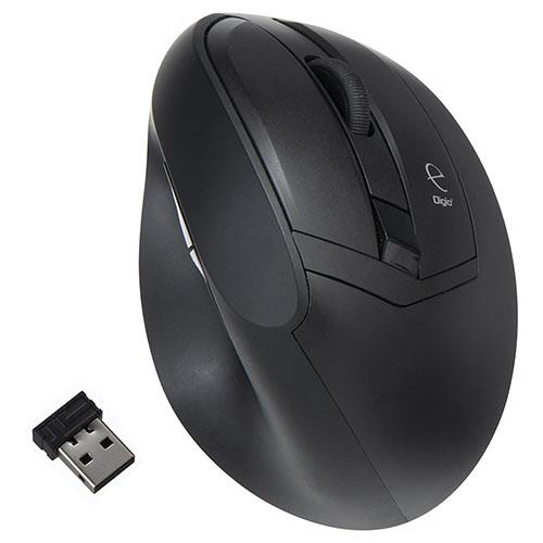 ナカバヤシ MUS-RKF179N(ブラック) 無線 BlueLEDエルゴノミクスマウス 静音5ボタン