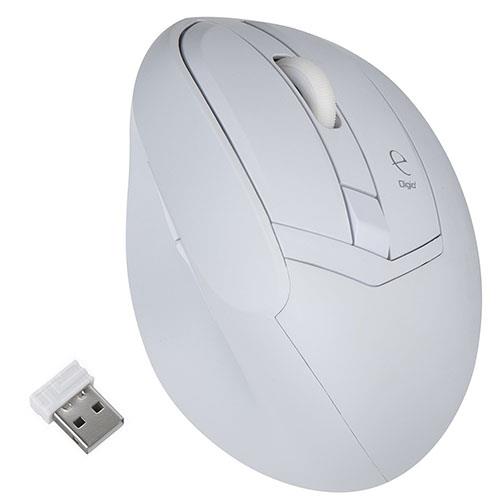 ナカバヤシ MUS-RKF179N(ホワイト) 無線 BlueLEDエルゴノミクスマウス 静音5ボタン