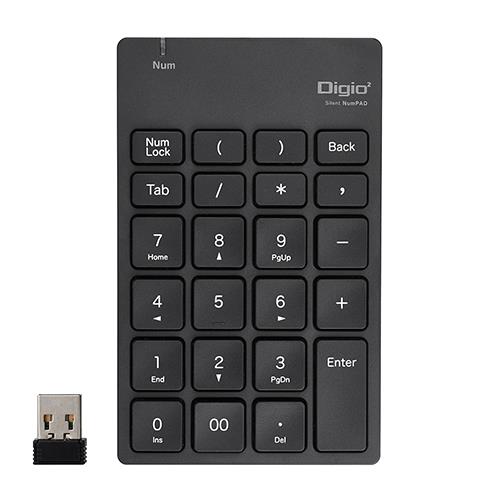 ナカバヤシ TNK-SR227NBK(ブラック) 無線静音テンキーボード