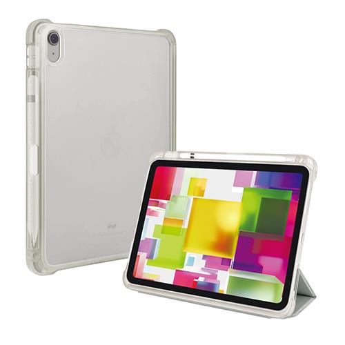 ナカバヤシ TBC-IP2202GY グレー iPad10.9インチ 第10世代 2022年モデル 用 衝撃吸収ケース