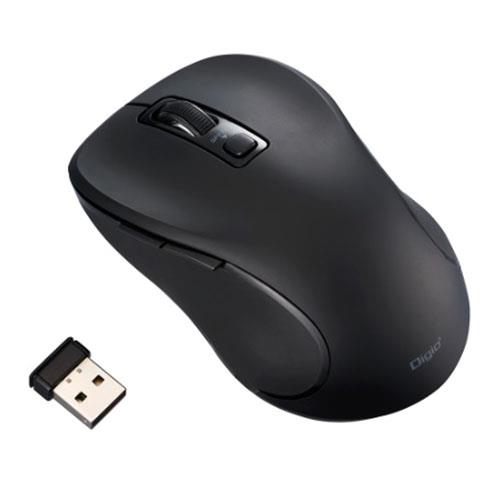 ナカバヤシ MUS-RKF214BK ブラック 無線静音5ボタンBlueLEDマウス