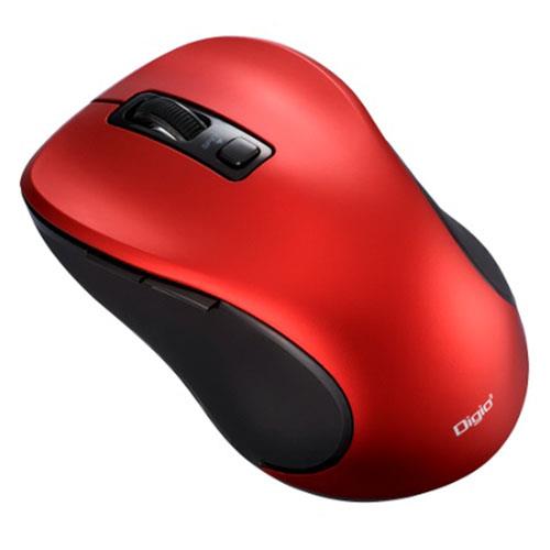 ナカバヤシ MUS-BKF215R レッド Bluetooth静音5ボタンBlueLEDマウス