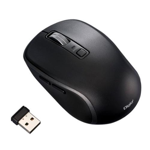 ナカバヤシ MUS-RKF216BK(ブラック) 無線静音5ボタンBlueLEDマウス