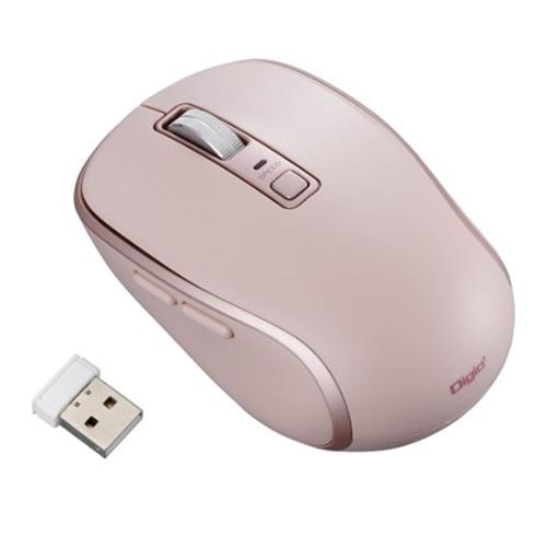 ナカバヤシ MUS-RKF216P(ピンク) 無線静音5ボタンBlueLEDマウス