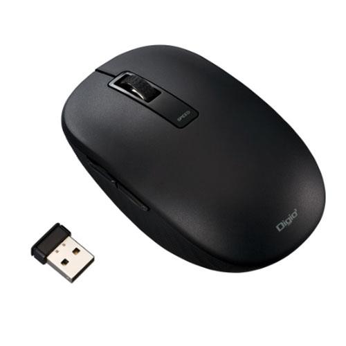 ナカバヤシ MUS-RKF218BK(ブラック) 無線静音5ボタンBlueLEDマウス