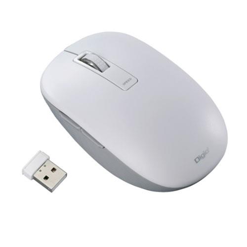 ナカバヤシ MUS-RKF218W(ホワイト) 無線静音5ボタンBlueLEDマウス